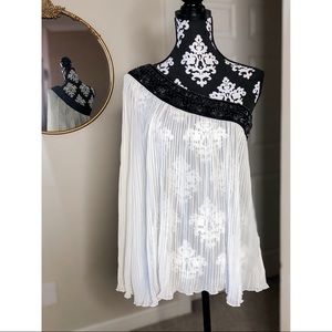 Black & White One Shoulder Blouse